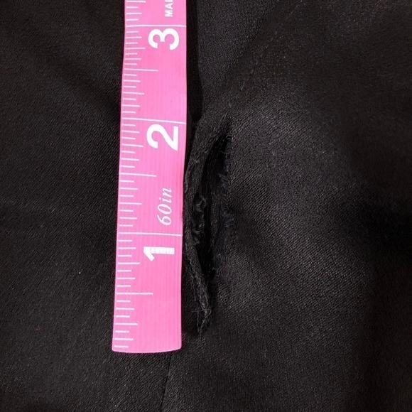 Galvan London Tunic Top Satin Long Sleeve Cold Shoulder Tie Back Black Size 2 - Picture 14 of 15